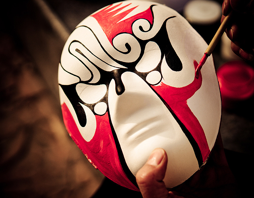 花园路街道北影社区青少年暑期活动画脸谱